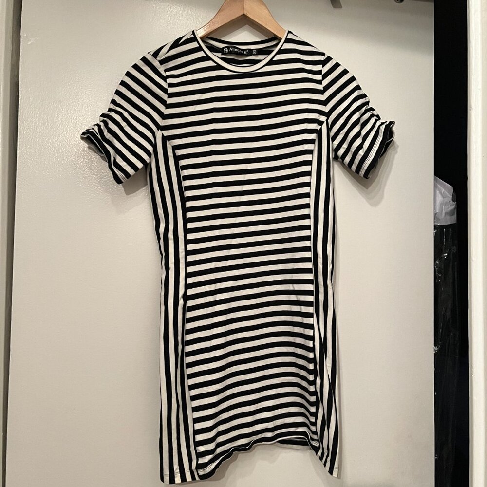 Black and White Fitted Dress‎ by Allegra K (Size XS)